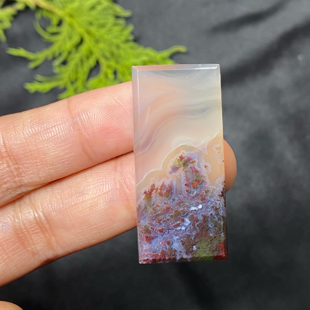 Rectangular Moss Agate Gemstone - image 3